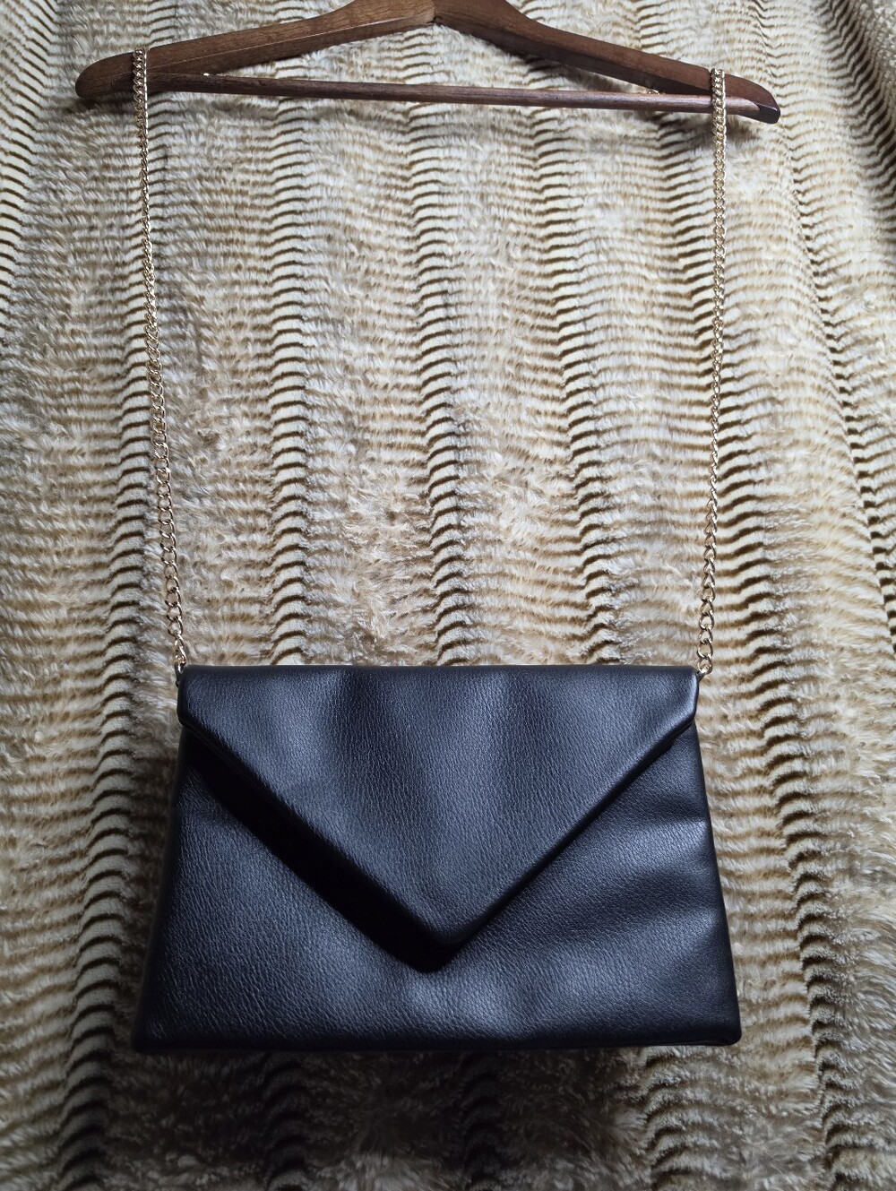 Classic Women's Black Envelope Chain Shoulder Bag
